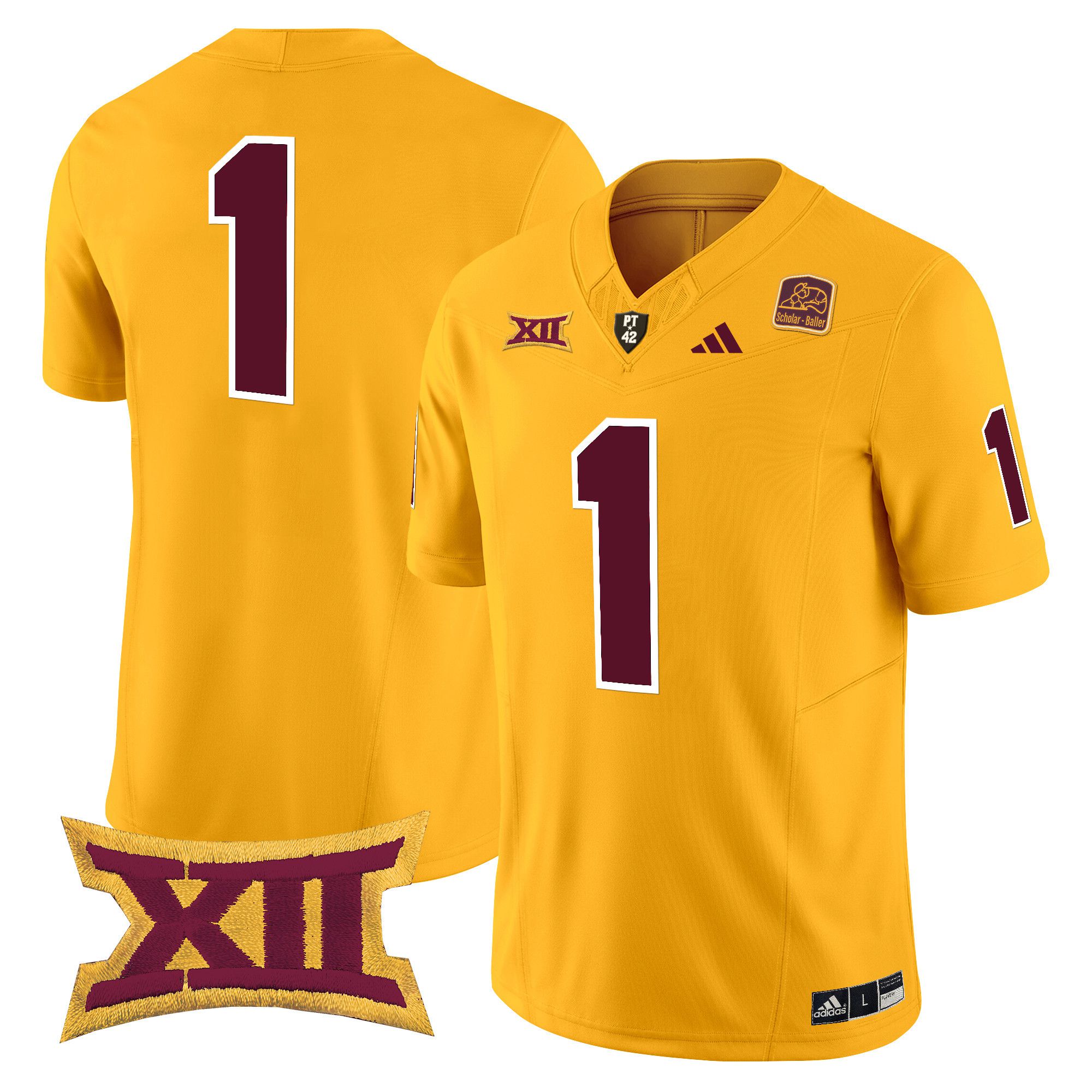 Men Arizona State Sun Devils #1 No Name Yellow 2024 Vapor Limited NCAA Jersey->ncaa teams->NCAA Jersey